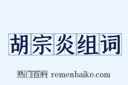 胡宗炎组词是什么意思的图片